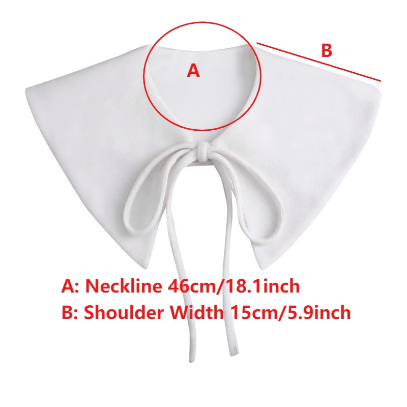 الخريف/الشتاء القطن وهمية طوق شال للمرأة قميص انفصال الياقات التلبيب بلوزة أعلى فو كولز برقبة الإكسسوارات #5
