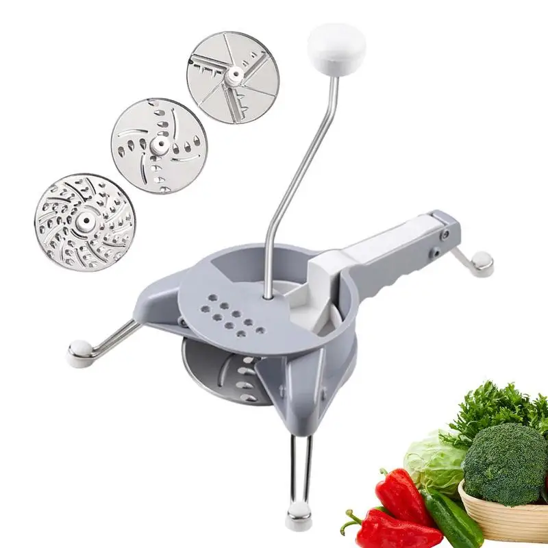 

Multifunctional Vegetable Slicer 4 In 1 Hand Crank Cheese Grater Vegetable Slicer Stainless Steel Folding Carrot Shredder