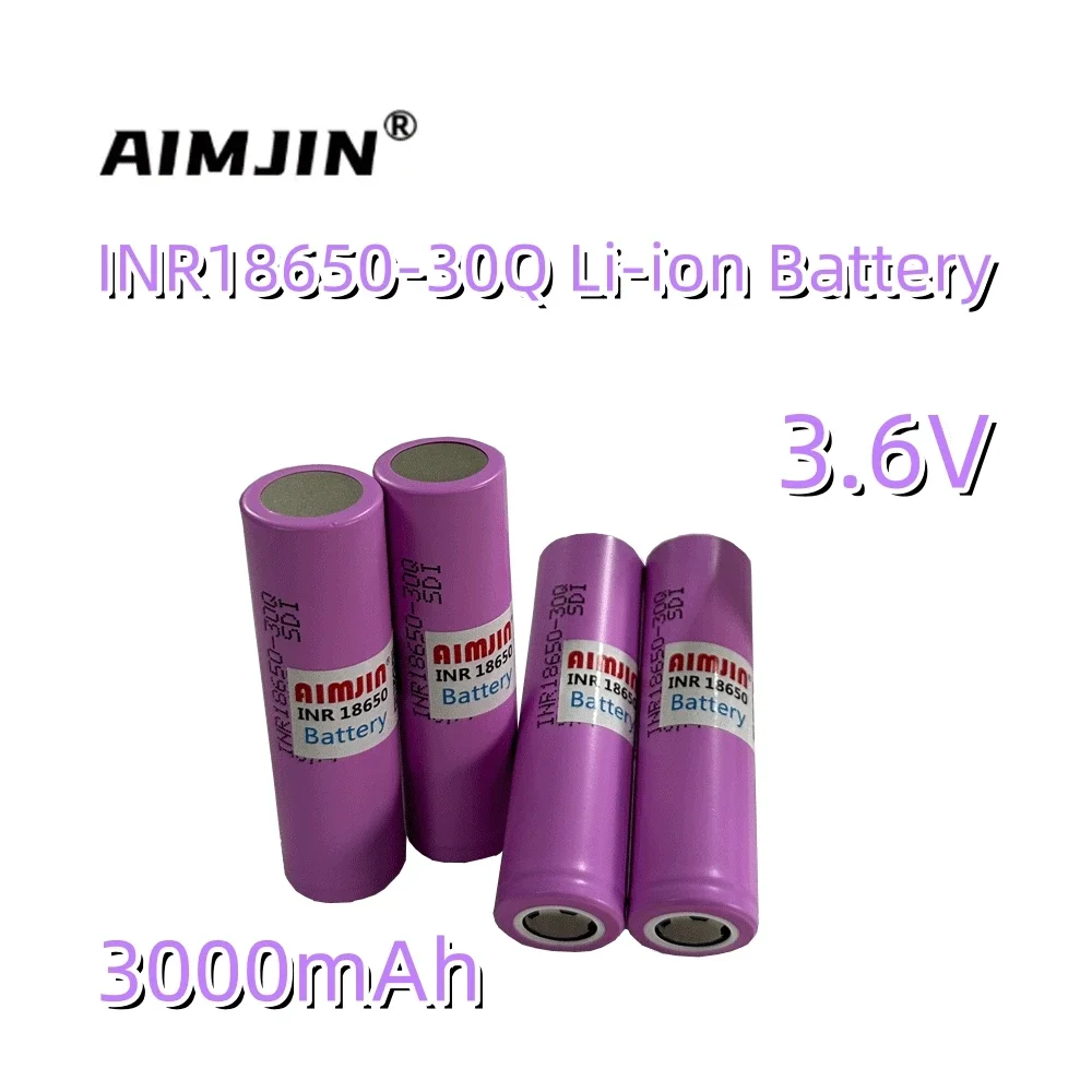 3.6V 3000mAh 10PCS 18650 Battery For Samsung INR18650 30Q Lithium Lon Battery Replacement External Battery