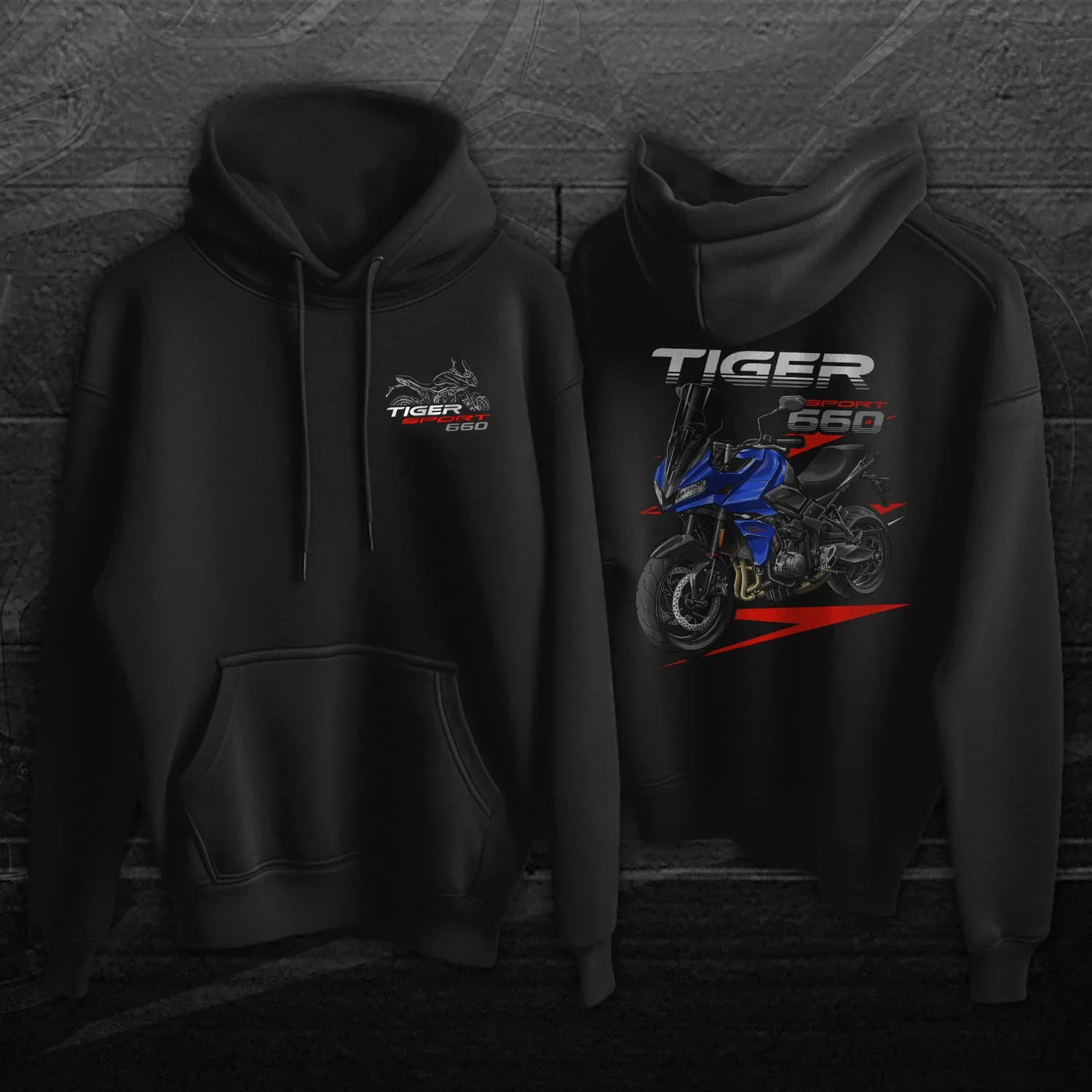 Classic British 2022-2024 Models Tiger Sport 660 Motorcycle Pullover Hoodie Comfortable Cotton Casual Mens Sweatshirt Streetwear