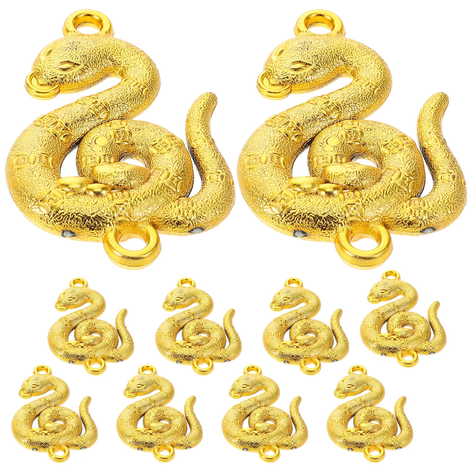 

10Pcs Plastic Snake Pendant Charms Zodiac Snake Charms for Jewelry Making DIY Necklace Bracelet Keychain Accessories