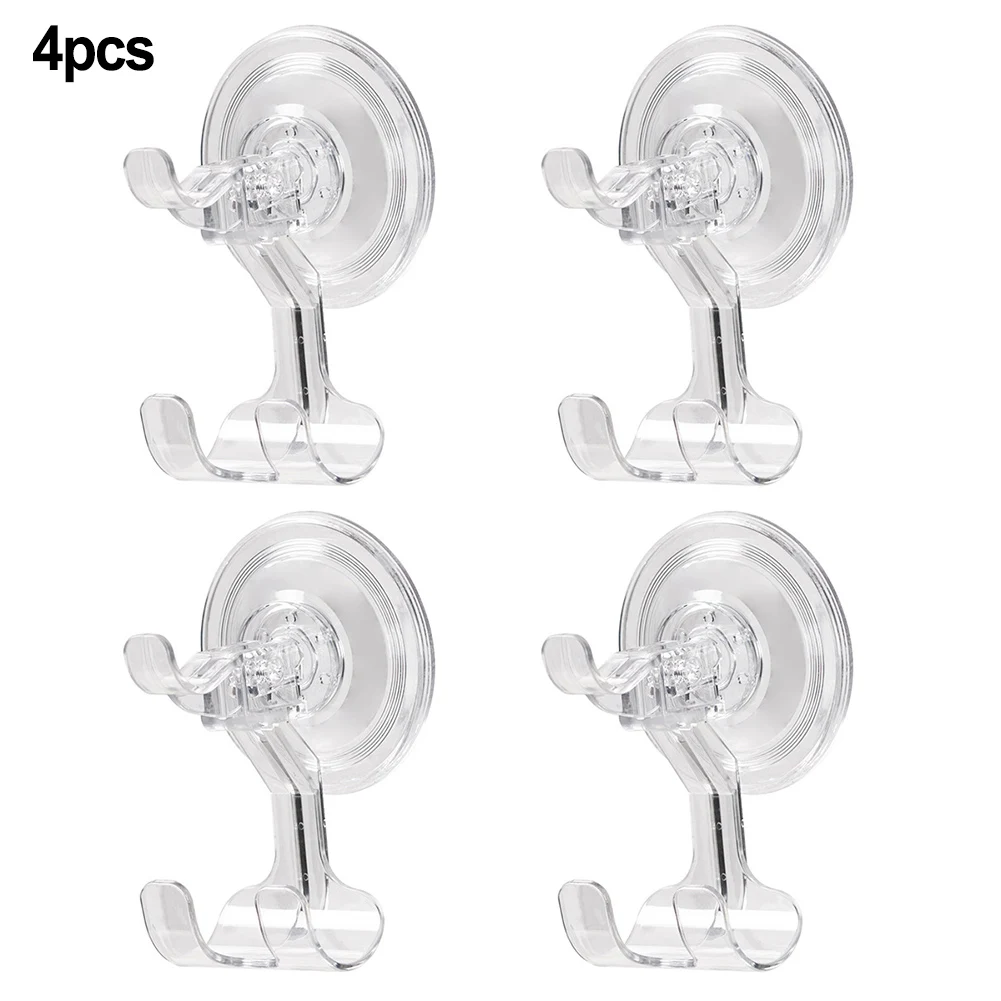 

Набор из 4 больших крючков на присосках без сверления, съемные крючки для полотенец, настенные крючки для ванной комнаты, органайзер для хранения