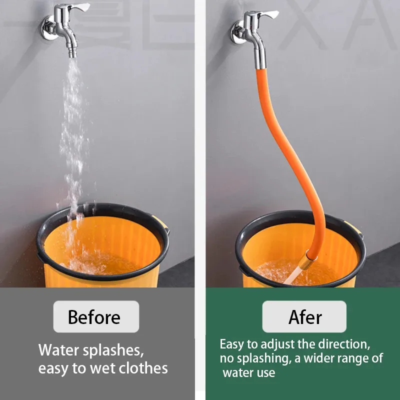 360 °   خرطوم موسع صنبور المطبخ الدوار: واجهة عالمية، موفر للمياه وأنبوب فلتر الصنبور المقاوم للرذاذ