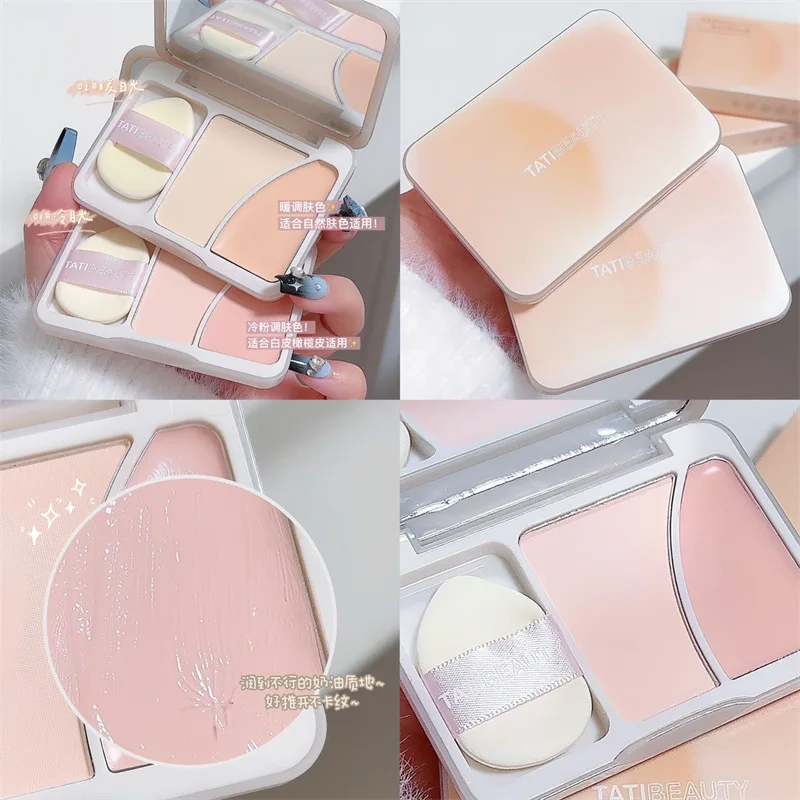

Matte Highlighter Cream Contour Concealer 2 in 1 Dual Pan Face Brightening Natural Finish for Daily Essential Makeup