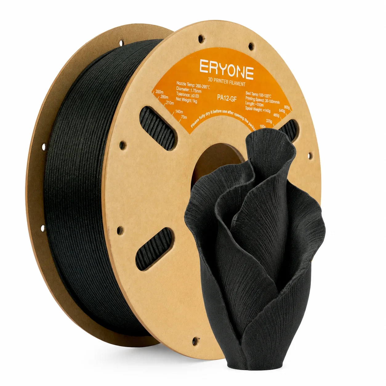 Image of ERYONE Glasfaser PA12 Filament für 3D-Drucker, Polyamid (PA) 1,75mm +/- 0,03mm, Passend für die Meisten FDM-Drucker