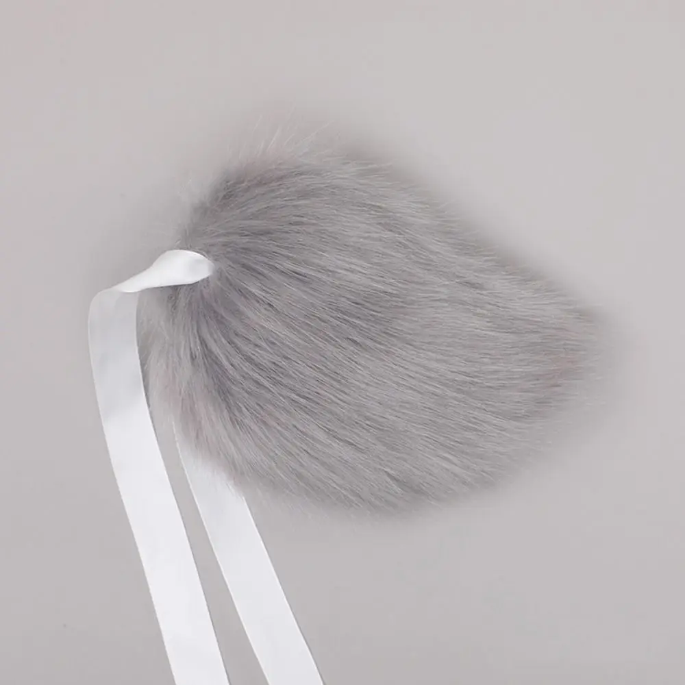 Cosplay Costume Props Plush Bunny Tail Imitation Faux Fur Soft Plush Simulation Animal Tail Handmade Ribbon/Metal Pins