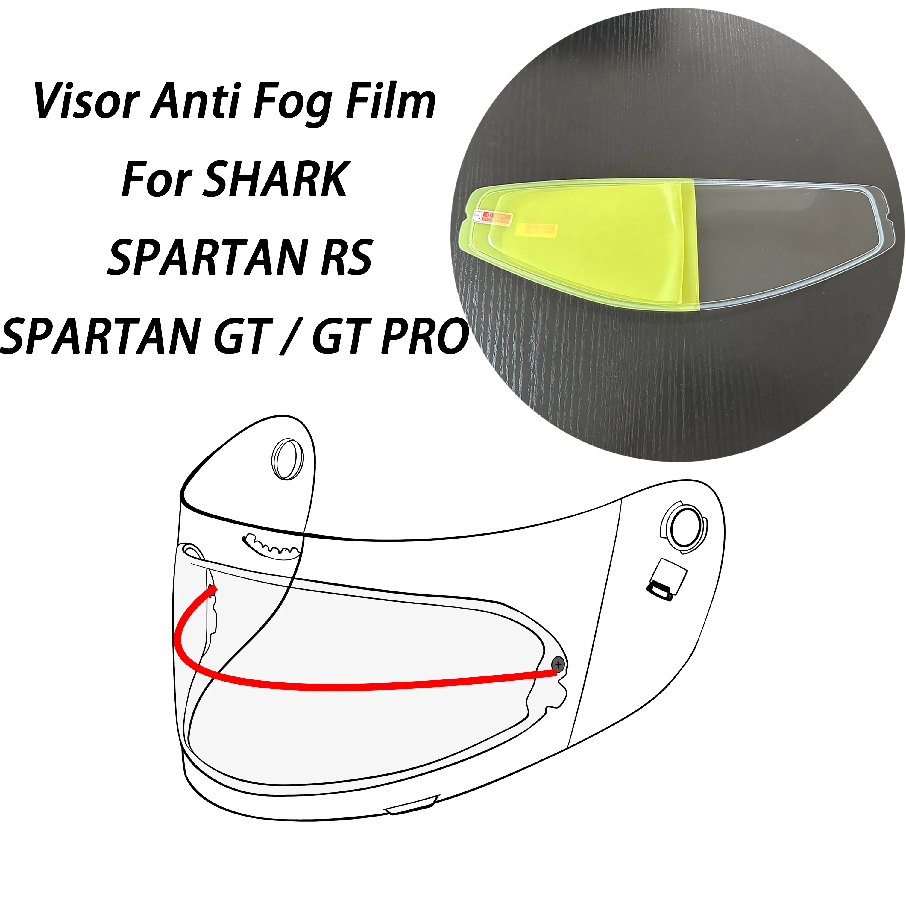 Helmet Anti Fog Film For SHARK SPARTAN GT / GT PRO / SPARTAN RS Visor Anti Fog Film Sticker Motorcycle Helmets Accessories