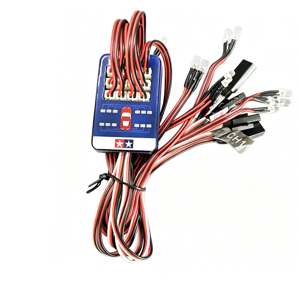 Hop-up Options RC LED Light Wire CH1 CH2 Channel Lamp Cable For Tamiya RC Truck Crawler Upgrade Parts