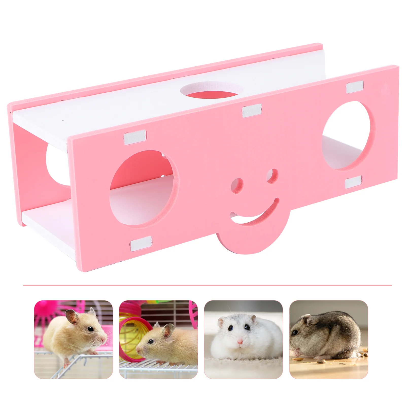 

2 Pcs Warp Tube Rabbit Chew Toys Hamster Exercise House Pet Plaything The Slide