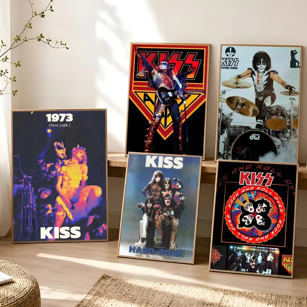 Rock Band Kiss Kraft Poster HD No Residue Self-Adhesive PP Poster Peel&Stick Decor view 3