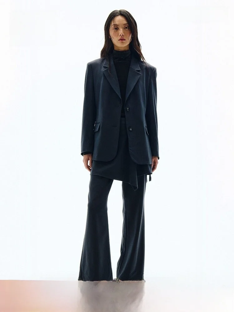 

H&M Women's Suit Decorative Belt Busin Sle Polyester Fiber Casual Wear Daily Scene Fem Faion Outerwear Coat