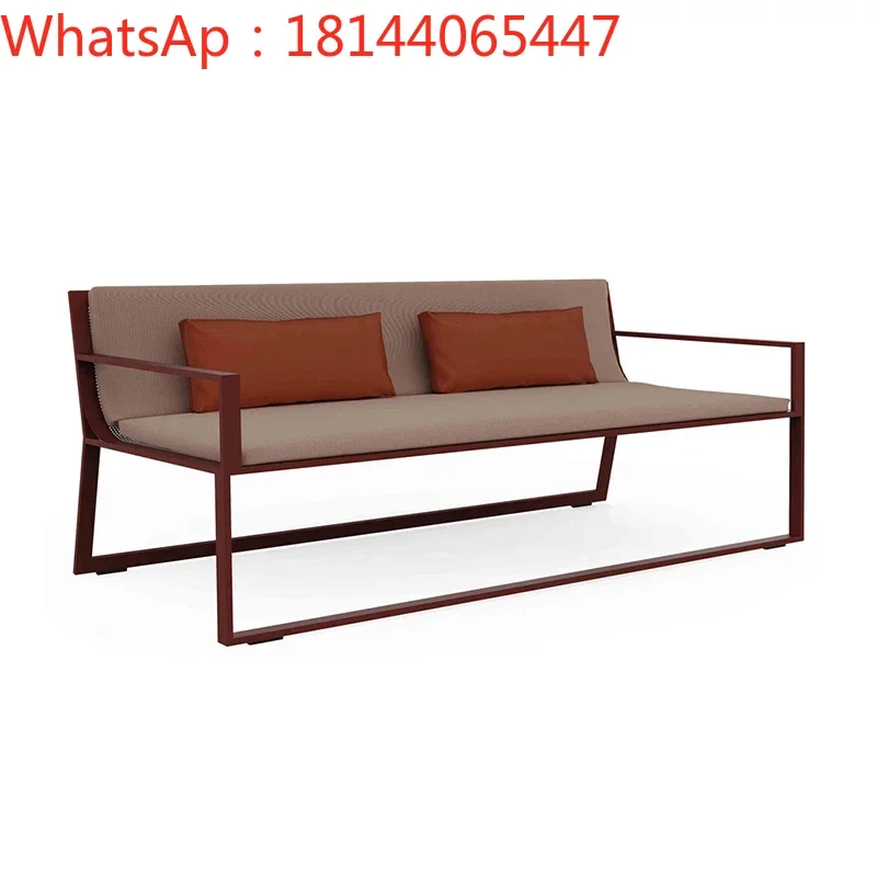 Outdoor stainless steel sofa garden courtyard rain and sunscreen leisure balcony living room tea sets of furniture