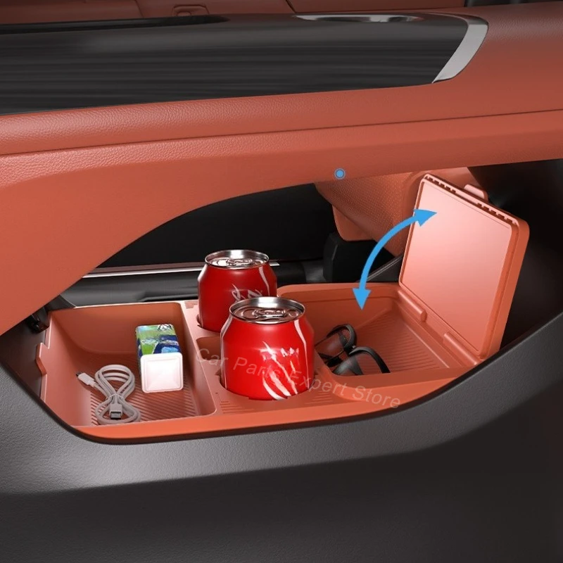 Silicone Car Lower Storage Box Organizer for Changan CS75 Plus 2025 Car Central Control Layer Under Central Console Cup Holder