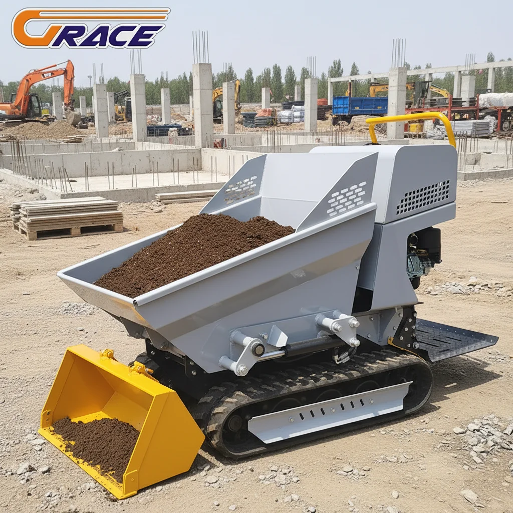 Mini Remote Control Crawler Dumper Hydraulic Heavy Load Dumper for Construction Site Transport