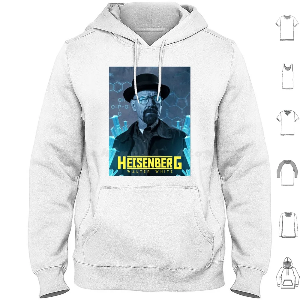 Walter White Blue Crystal Hoodie cotton Long Sleeve Walter White Jesse Pinkman Heisenberg Tv Show American Fan Walter White