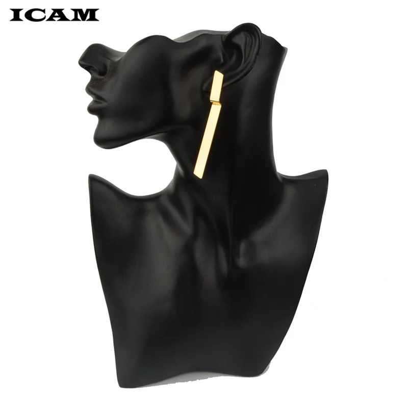 ICAM Hot Sale Geometry Earrings For Women Jewelry  Long Rod Lightening Pendant Earring Oorbellen Brincos Ladies Gifts Bijoux
