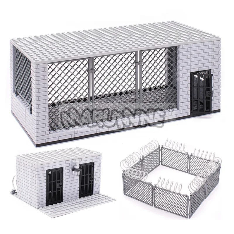 Conjunto de Blocos de Construção Marumine Sentry Tower Prison City Army Military MOC, Kit de Modelo de Construção DIY para Policiais e Ladrões