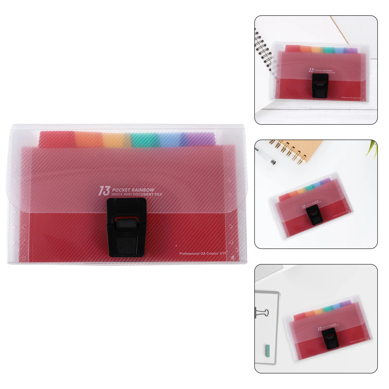 Accordion File Folder Document Organizer Plastic Receipt Multi Pocket Portable Holder