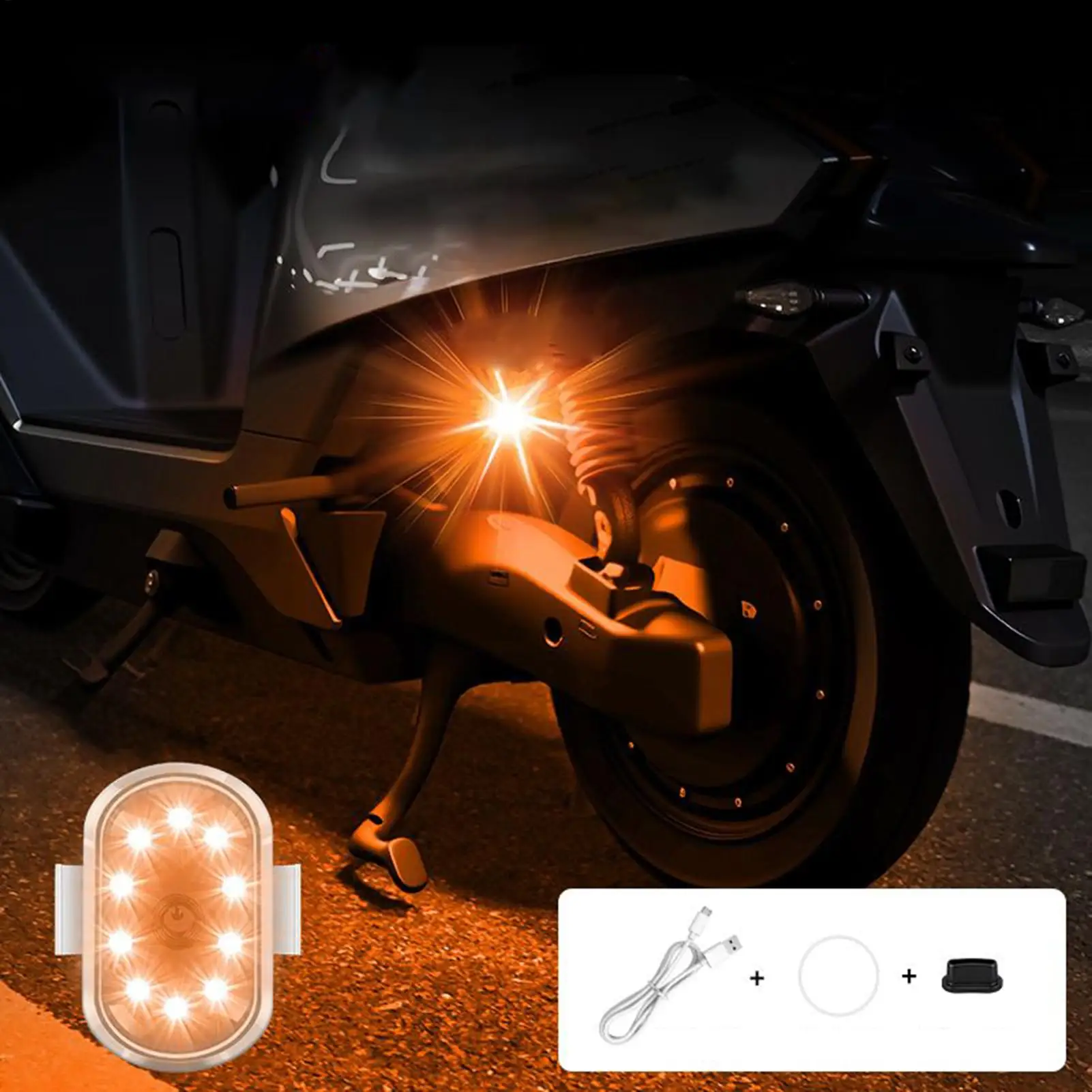 Strobe Lights For Car 8 Colors LED Lighting With 10 Flash Modes Rechargeable RGB Rock Interior Lights For Drone Bike RC Boat