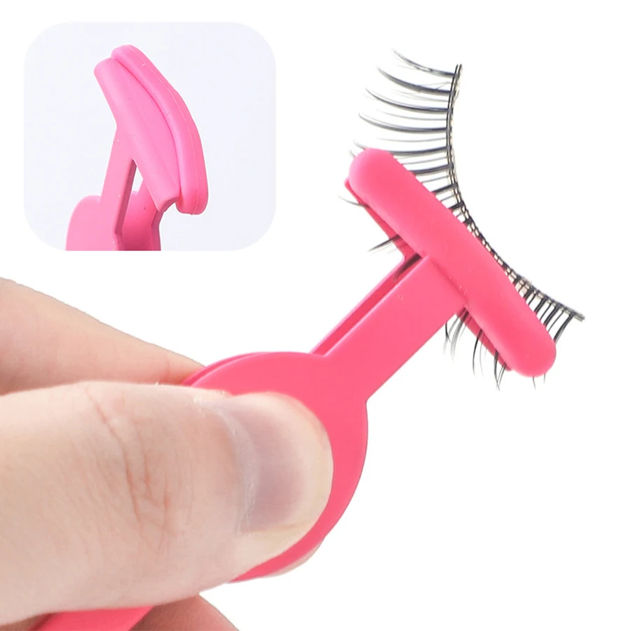 Stainless Steel False Eyelashes Auxiliary Eyebrow Clip Tweezers Color Carbon Steel Seahorse Clip Eyelash Clip Beauty Tool