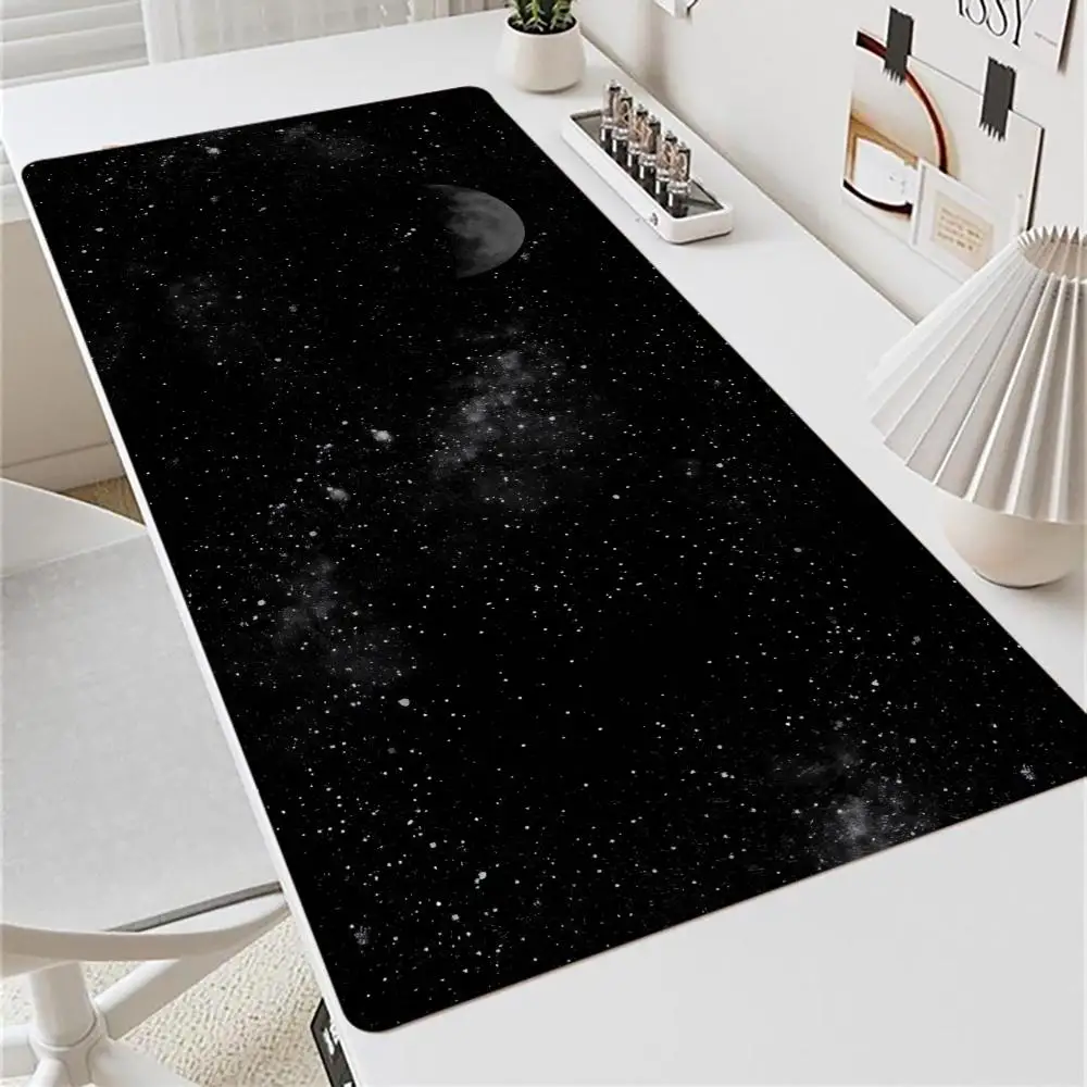 Black Cosmic planets Mouse Pad Large XXL Gaming Rubber Lock keyboard Desk Mat Computer laptop Gamers playmat monitor work office