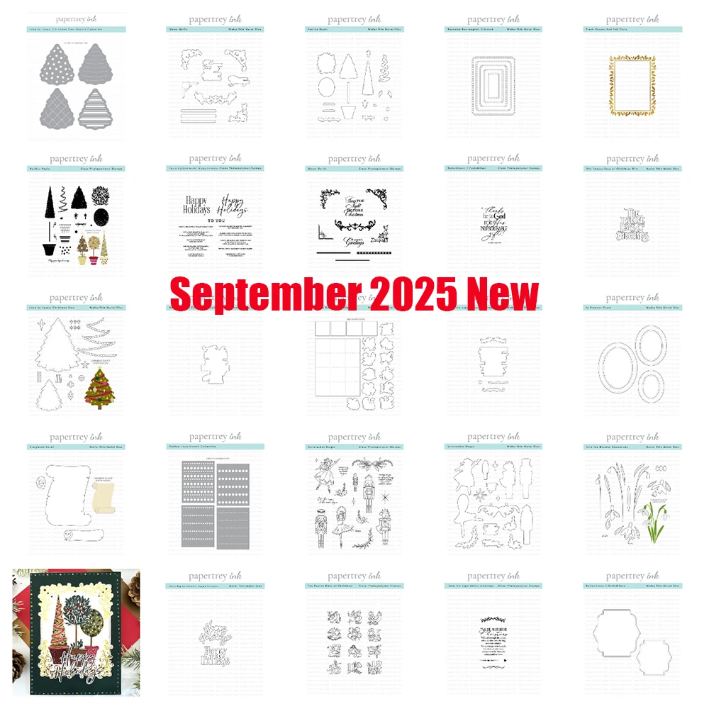 

2025 September New Happy Holidays Twelve Days of Christmas Metal Cutting Dies Stamps Stencils Hot Foil DIY Scrapbook Photo Album