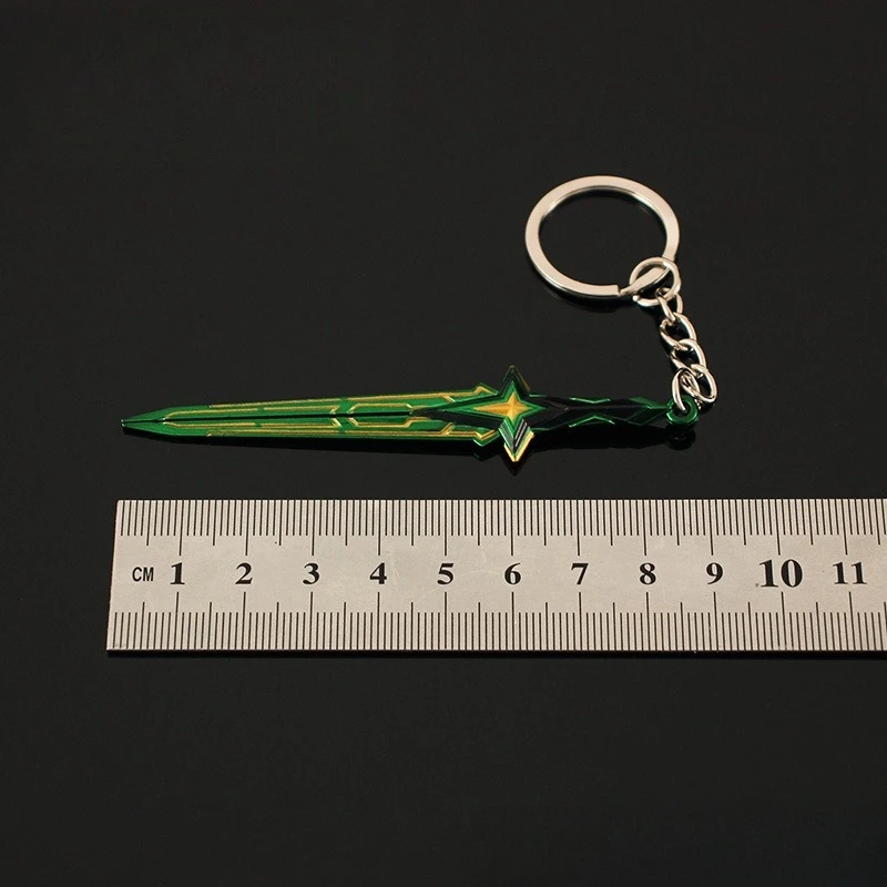 9 cm Valorant Mini Comet Schwert Waffen Modell Spiel Peripherie Metall Schlüsselanhänger Rucksack Anhänger Desktop Sammlerstück Ornament Junge Spielzeug