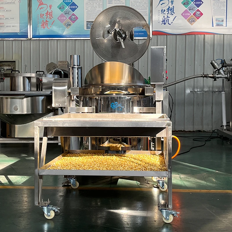 100L 전기 산업용 팝콘 제조기 자동 전문가용 카라멜 치즈 소금 오일 팝콘 기계