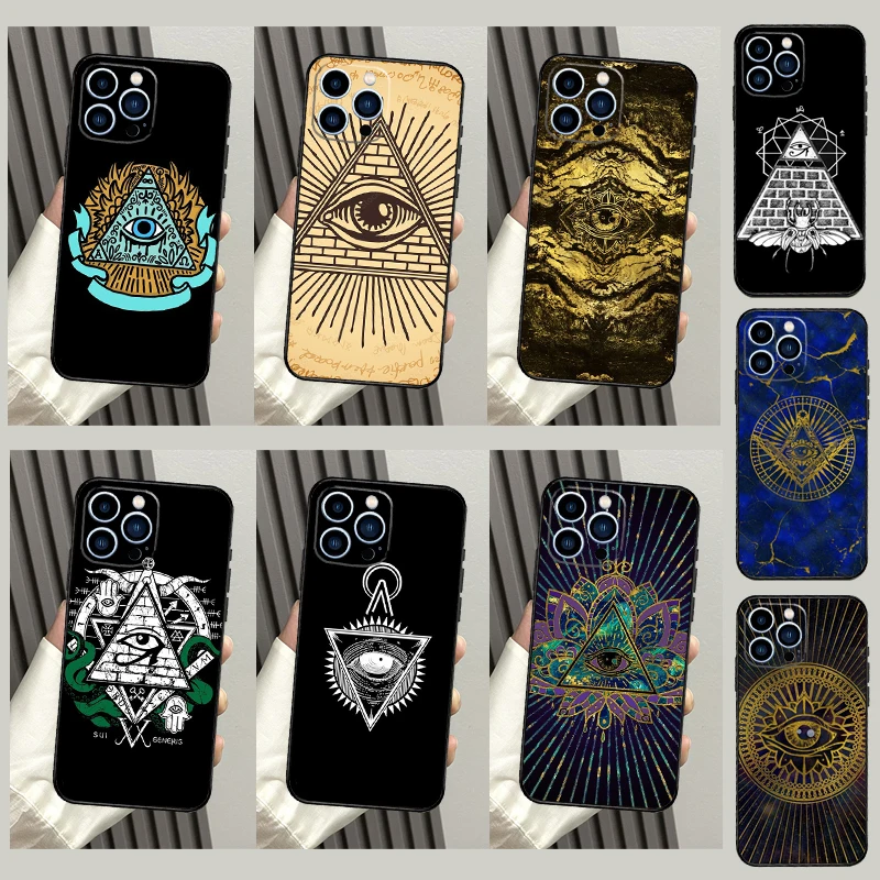 Pyramid Eye Symbol Case For Samsung Galaxy A16 A26 A36 A56 A54 A34 A14 A15 A35 A55 A52 A32 A13 A33 A53 A17 A57