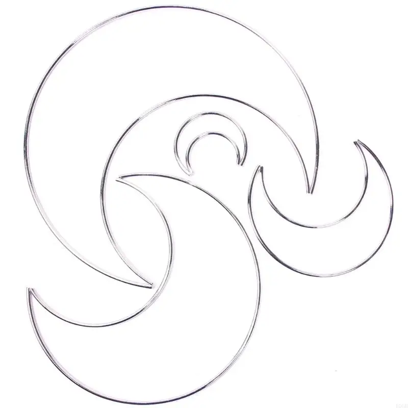 E06B Moon Placing Silver Christmas Front Door Decor Fattment For Hand Mated Wall Art suspendu floral