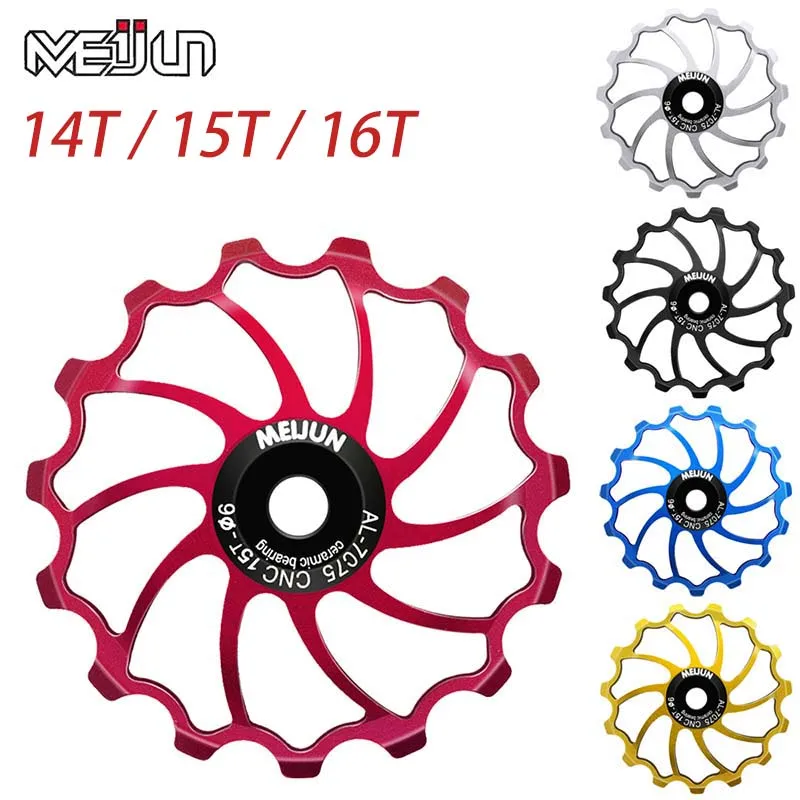1pc 14T 15T 16T Roller Rear Derailleur Pulley Ceramic Bearing Jockey Wheel MTB Road Bike Guide For Shimano Sram