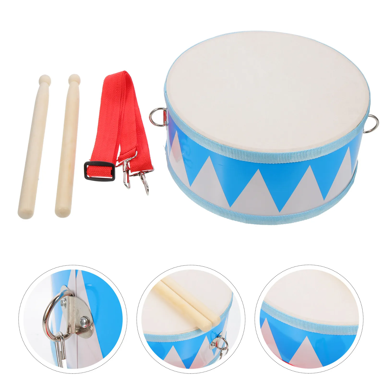 1Set Snare Drum for Premium Quality Two-Sided Percussion Instrument Music Skill Development Early Education Random Color