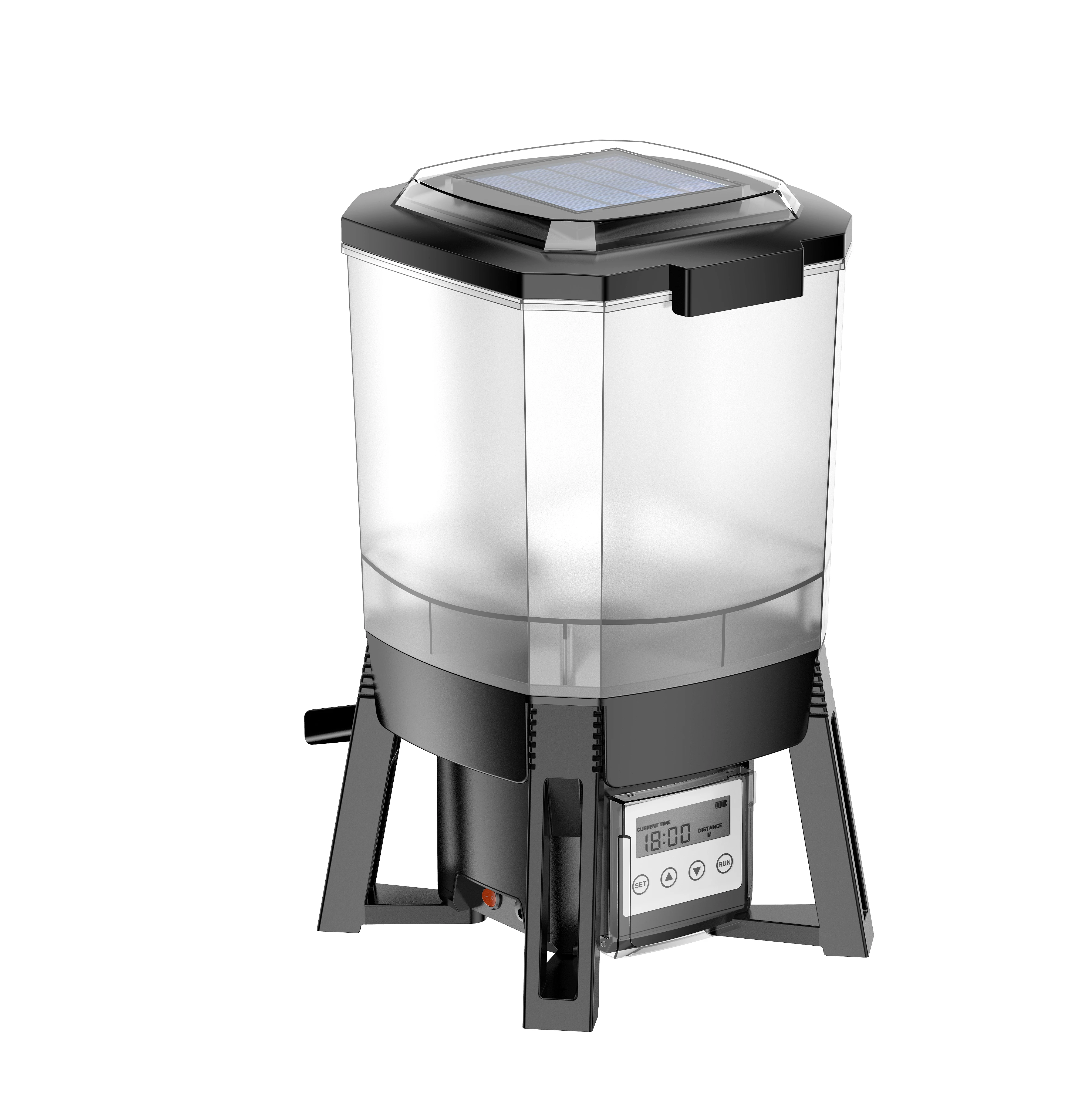 

CFF-206 Series Automatic Pond Fish Feeder Aquarium Koi Solar Fish Feeder Plastic Pet Bowl and Feeder