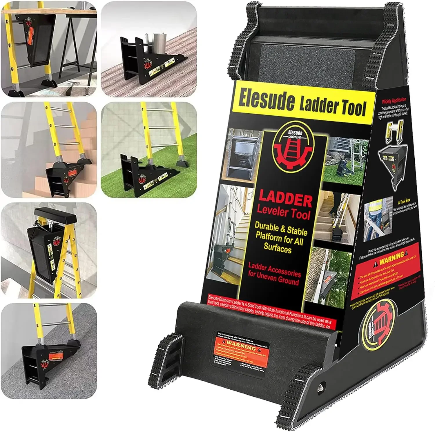 for Leveler,Pitch Hopper, Ladder Stabilizer, Stair Ladder with Storage, Ladder Leveling Tool,Ladder Jacks,Easy to Use,Stable