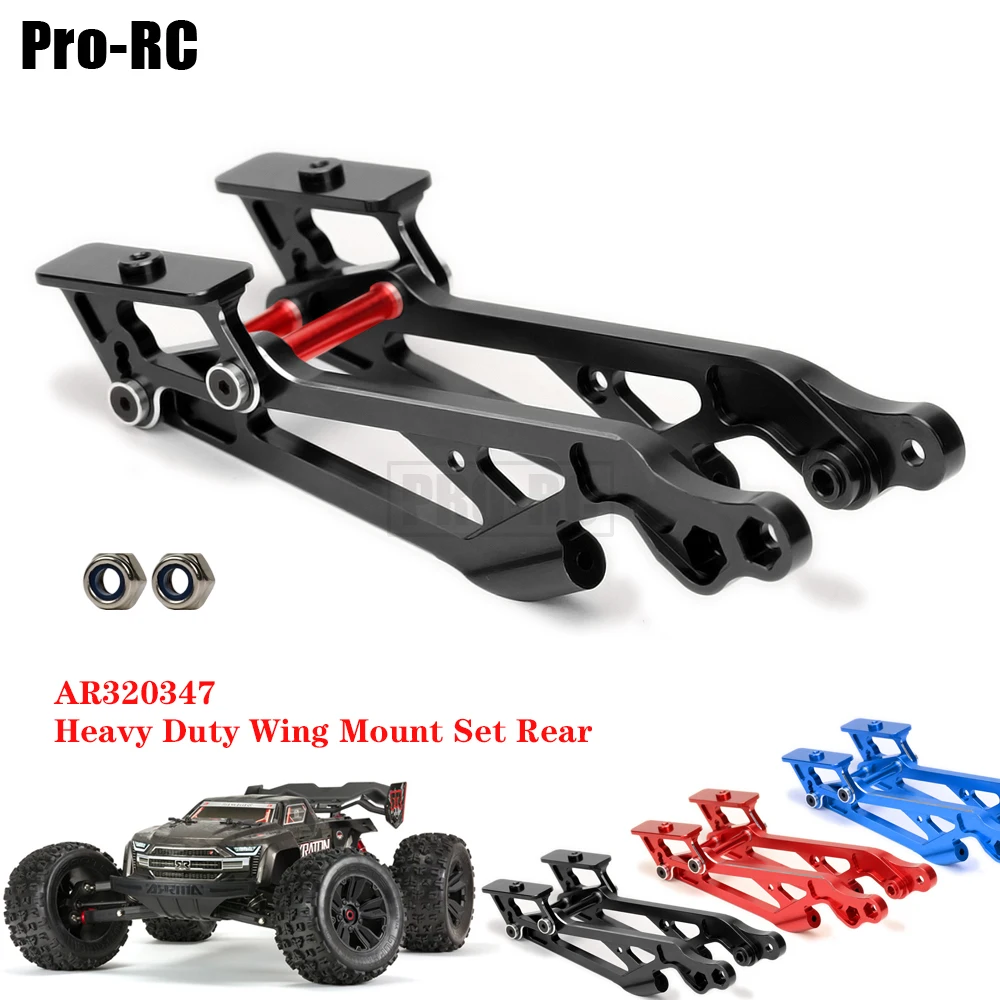 

1Set CNC Metal Adjustable Heavy Duty Rear Wing Mount #AR320347 Set for Rc Car 1/8 Arrma Kraton Outcast Talion Typhon 6S RAIDER