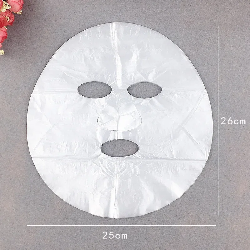 100Ps Disposable Face Plastic Film Full Cleaner Mask Neck Stickers Paper Transparent PE Masks Wrap Facial Beauty Healthy Tool