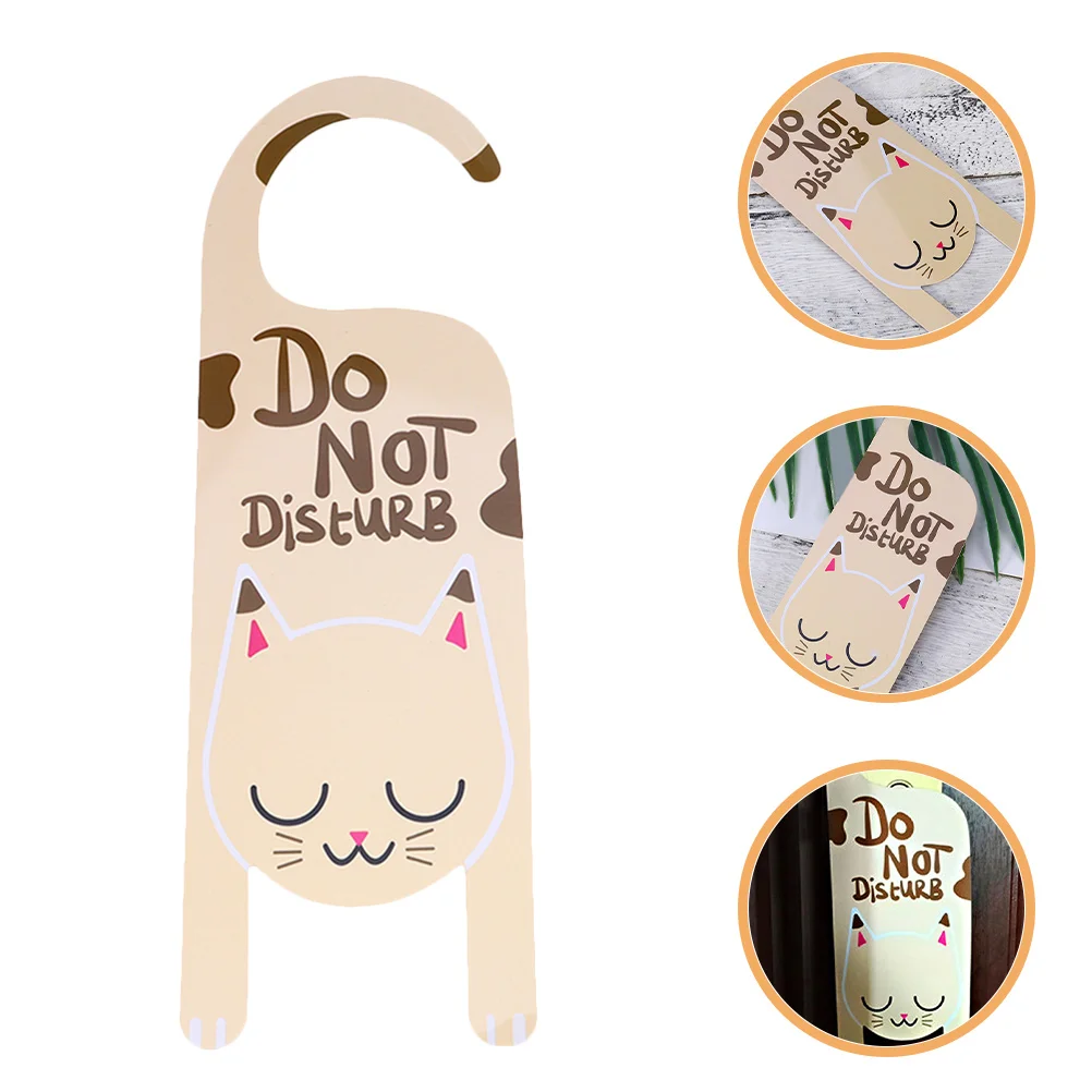 Do Not Disturb Door Hanger Sign Cat Design Double Sided Welcome Please Knock Sign Please Hangers Office Home Clinic