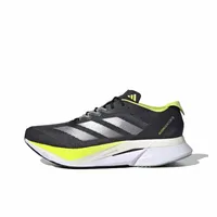 Adidas ADIZERO Boston 12 Running Shoes Unisex Damping Shockproof Snug Versatile Marathon Practice Black/Yellow JI4477