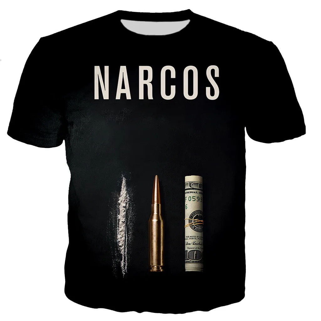 

Movies Series Narcos Pablo Escobar Narcos Men Women Cool 3D Printed T-shirts Casual Fashion Streetwear Tops Oversized Y2K Tee