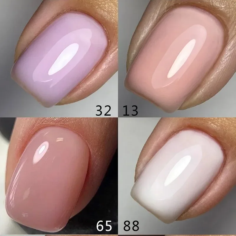 MSHARE Milky Pink Đế Cao Su Gel Lấp Lánh Màu Ngụy Trang Phối Ngâm Tắt Móng Gel Dầu Bóng Lacquer 10Ml UV LED gel