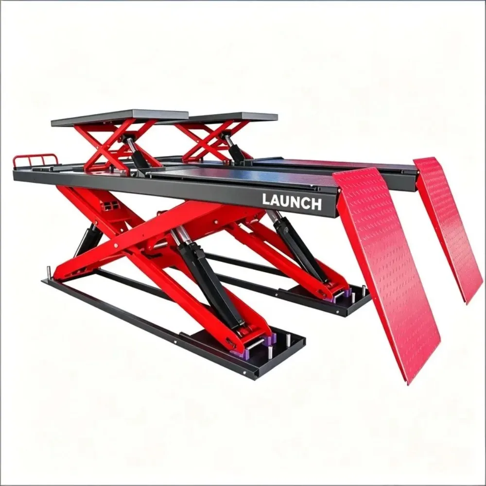 TLT840WAF 4000 kg double cylinder scissor lift hydraulic car lift motorcycle underground lift 220V/380V 1850mm lifting height