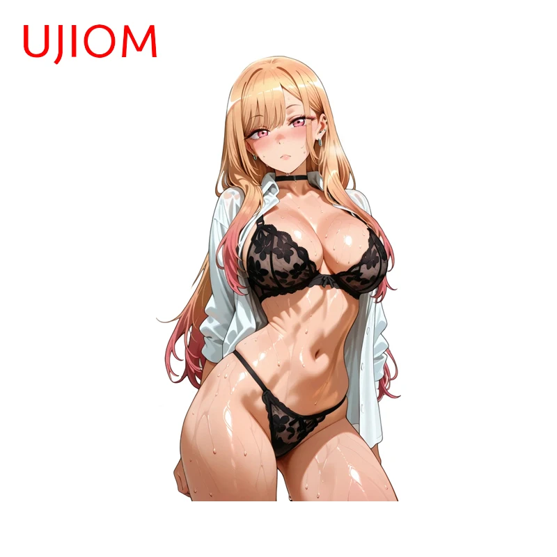 UJIOM Kitagawa Marin Sexy Bikini Wall Sticker Unique Solar Panel Decals Occlusion Scratch PVC Game Room Decor Accessories