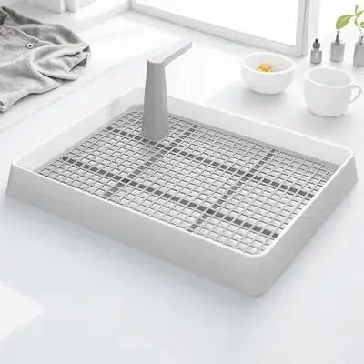 

1Set Dog Potty Indoor Puppy Urine Basin Low Entry Plastic Dog Toilet Thickened Tray Easy Wash Puppy Training Toilet