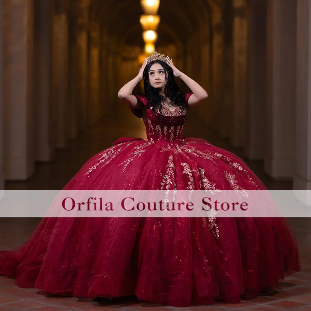 Burgundy Quinceanera Dresses 2026 Off Shoulder Lace Applique African Princess Birthday Dress Vestido De 15 Anos Customized