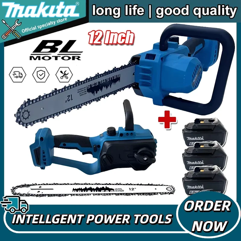 

Makita Brushless Chainsaw 12 Inch with Auto Oiler Cordless Electric Saw for Tree Cutting & Logging Wood Cutting