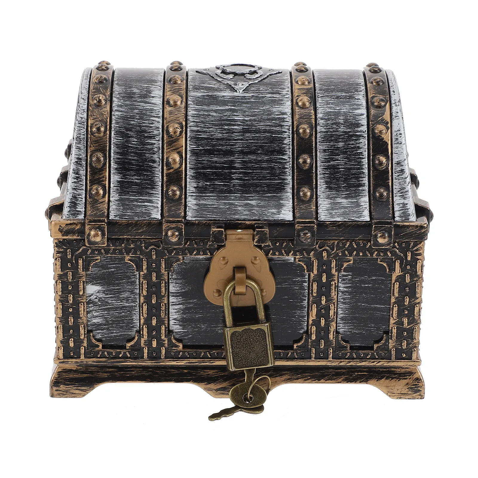 

Винтажный пиратский сундук, многофункциональный маленький сундук для сокровищ, декоративный сундук для хранения, для детских ролевых игр, подарок на день рождения, украшение для дома