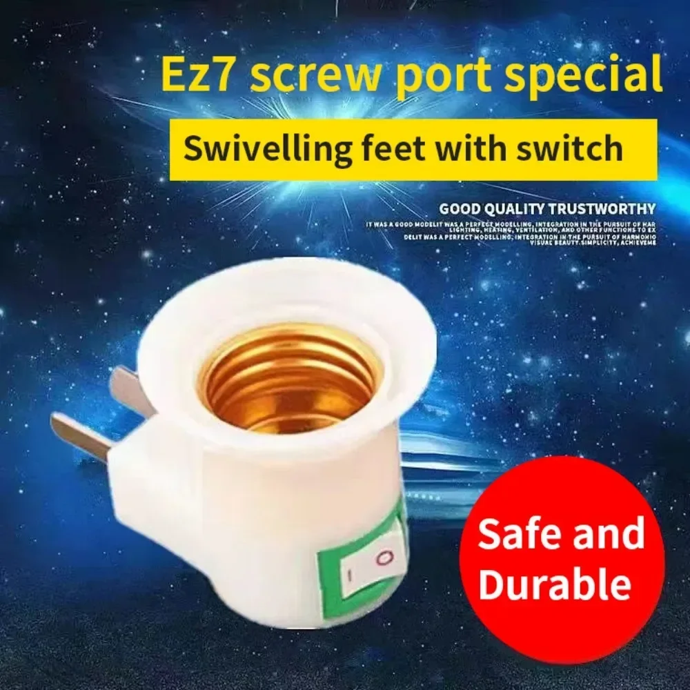 E27 Screw US/EU Plug Energy-saving LED Light Bulb With Switch Small Night Light Conversion Lamp Head Wall Lamp Holder