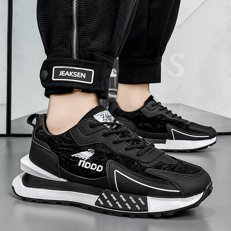 Herren-Freizeitschuhe, modische Sportschuhe, klassische und stilvolle Sneaker mit Schnürung, leicht, bequem und atmungsaktiv. – Detail 6