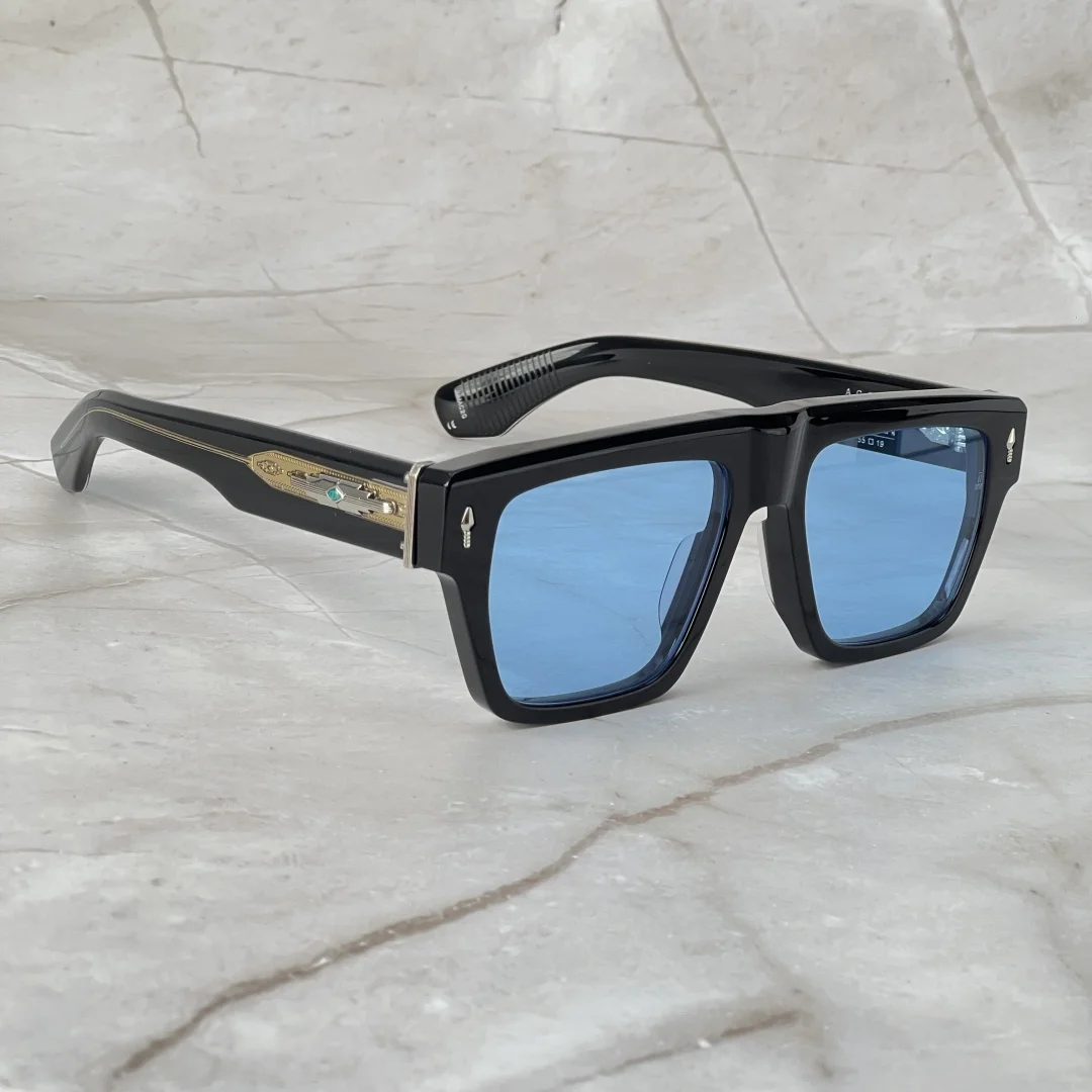 

JMM ACOMA Acetate Sunglasses Vintage Retro High Quality Handmade Designer Turquoise UV400 Protection Shades for Men Women