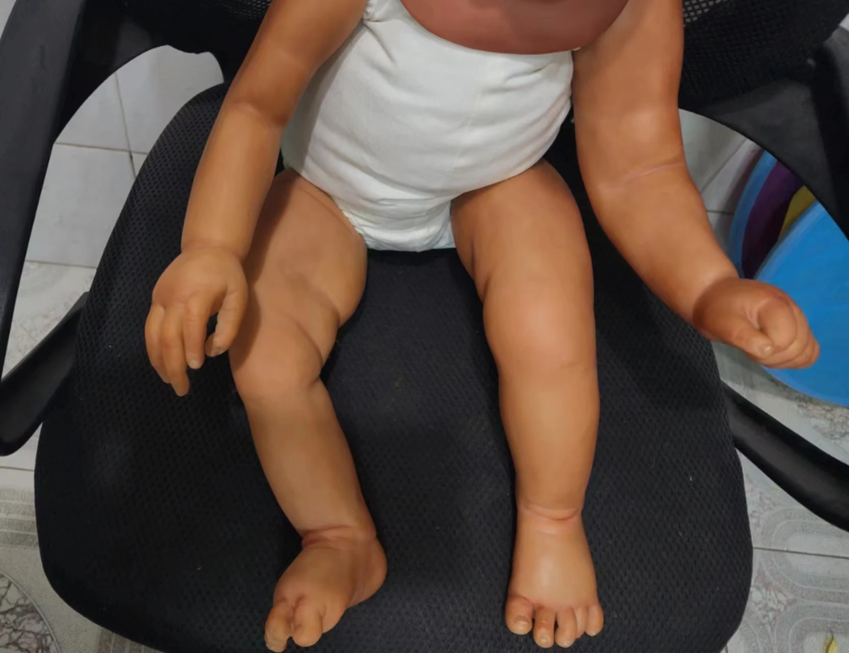 FBBD Custom Made 28inch Reborn Baby Raya Dark Skin With Hand-Rooted Hair Painted Kit DIY Part Real Photos Huge Doll